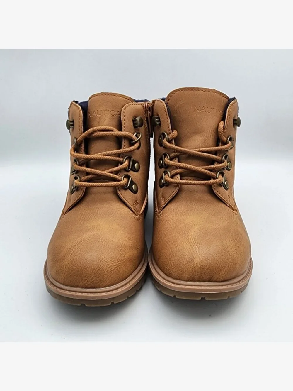 Tan Lace-Up Nautica Ankle Boots | Kid's 10